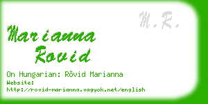marianna rovid business card