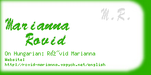 marianna rovid business card
